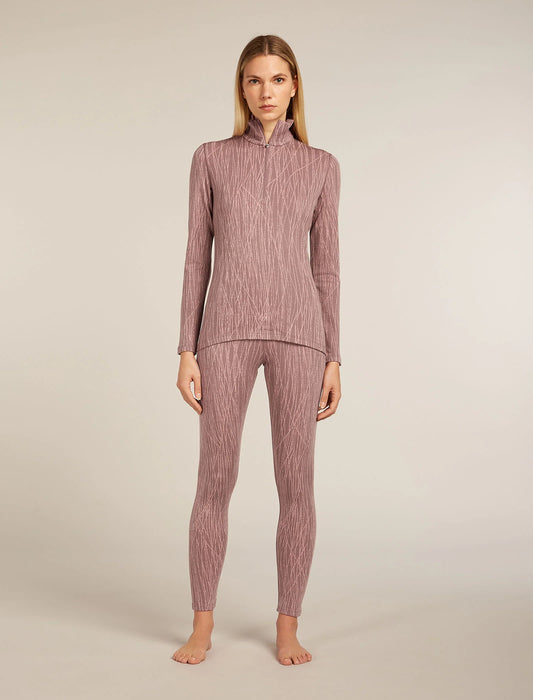 Women's Merino 260 Tech Vertex Long Sleeve Half Zip Thermal Top Delta Lines